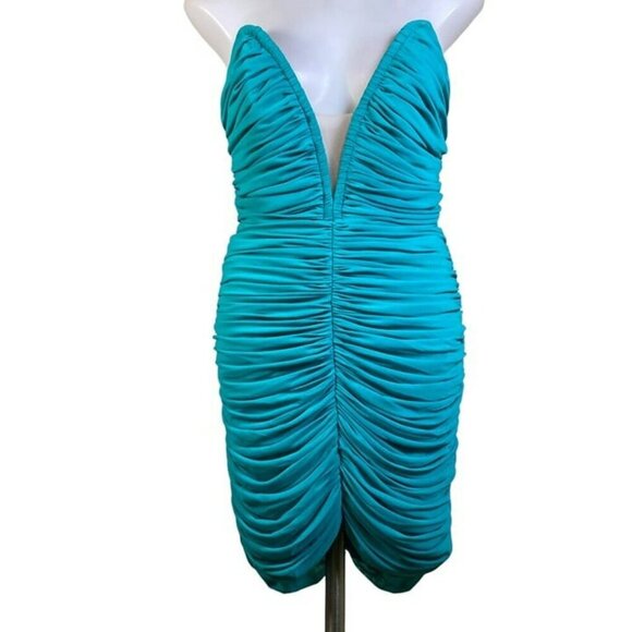 Michael Costello xREVOLVE Annette Mini Dress - Aqua - Picture 8 of 12